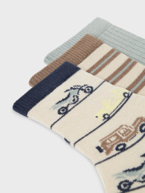 NAME IT 3-Pak Strømper Huberts Peyote Slate Gray/walnut